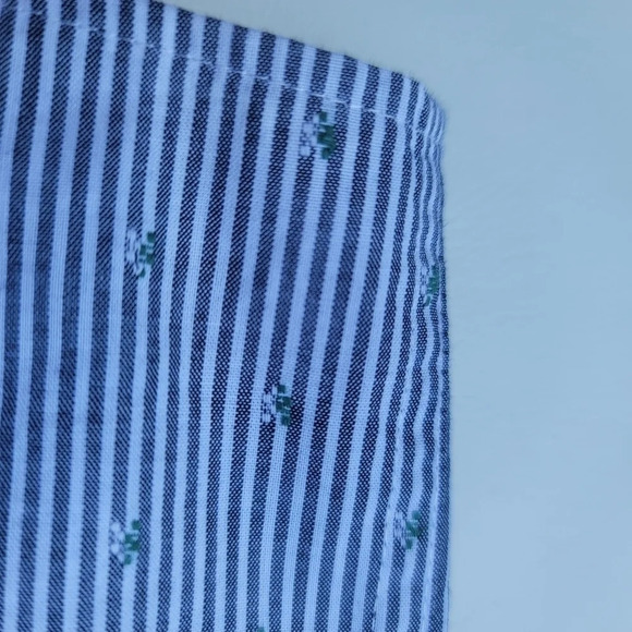 MICHAEL KORS Mens Classic Fit Long Sleeve Gray Striped Cotton Shirt XL - Picture 3 of 10